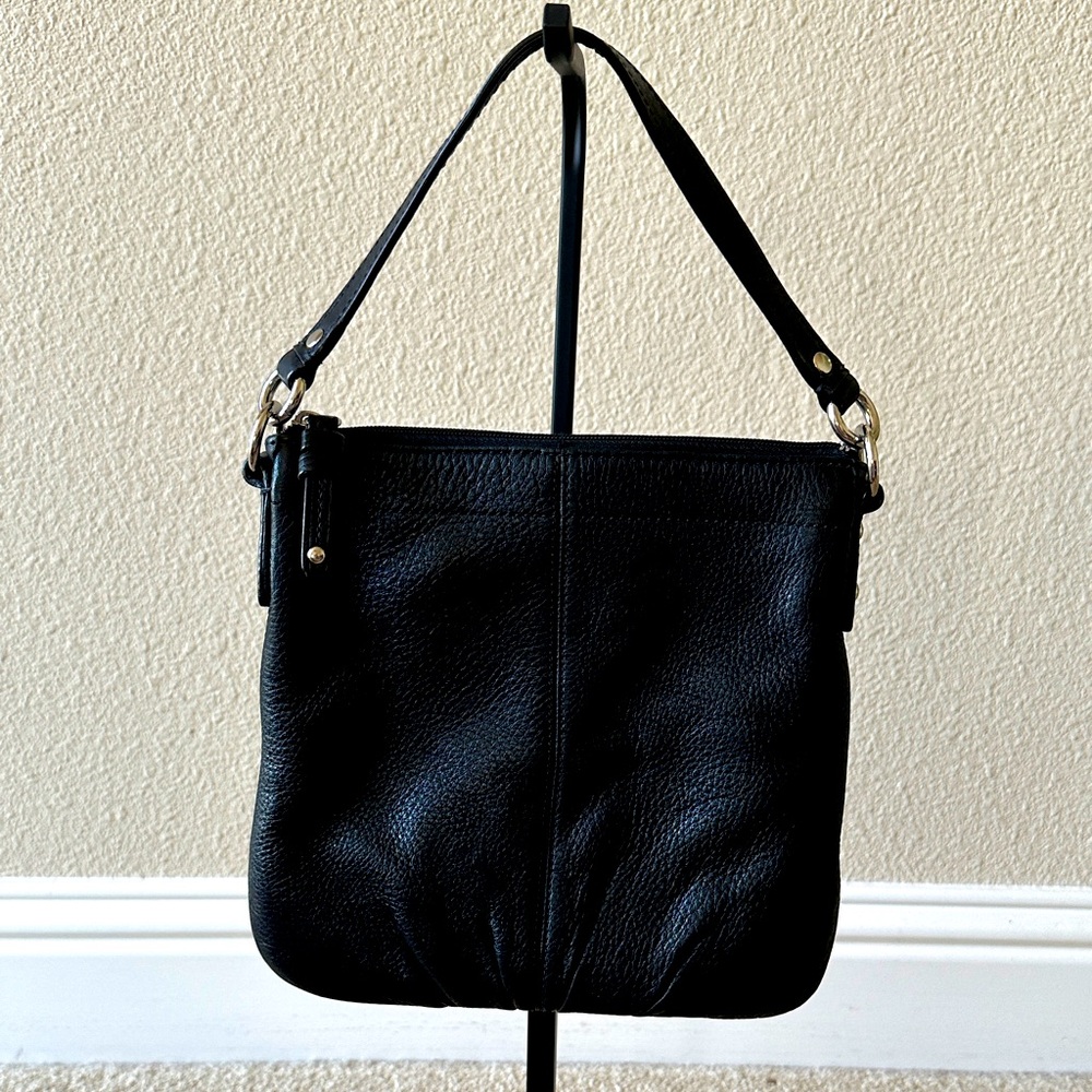 Coach Black Leather crossbody Bag